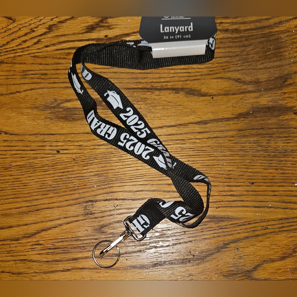Black Graduation 2025 Lanyard NWT